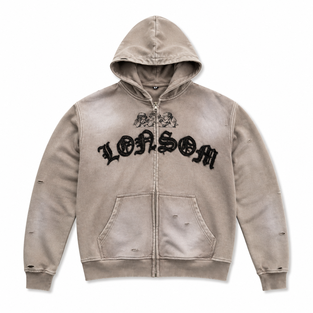 Skull Zipper Brown